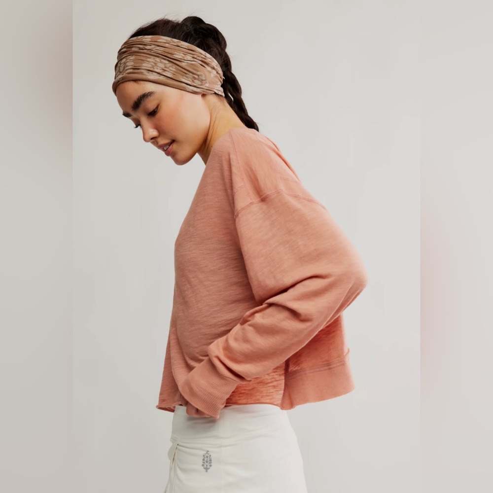 FP MOVEMENT My Time Layer Long Sleeve Petal Dusty Rose Pink Taupe NWT - Picture 3 of 8